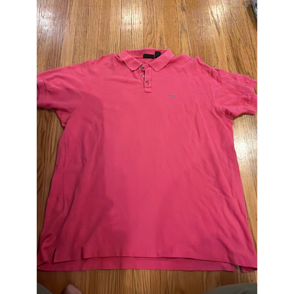 Patagonia Mens XL Pink Short Sleeve Pique Cotton Polo Shirt Embroidered Logo